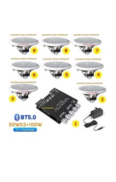 Bluetooth Özellikli Tavan Hoparlör Seti 8 Tavan Hoparlör Amfiye Gerek Yoktur