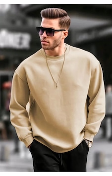 Butik İstanbul Erkek Düz Bisiklet Yaka Sweat - Bej Butik İstanbul Erkek Düz Bisiklet Yaka Sweat - Bej