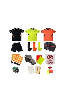 Hakemsizsiniz Aday Hakem Seti Kısa Kol ,futbol Aday Hakem Seti , Futbol Hakem Set, Hakem Seti Sarı-siyah-turuncu Çok Renkli