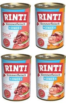 Rinti 2 Çeşit Karma Gurme Yavru Köpek Konservesi 400 G X 4 Adet