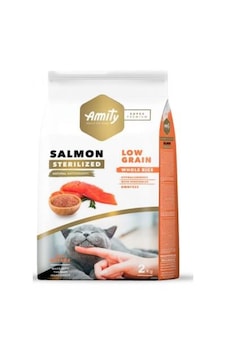 Amity Super Premium Somonlu Düşük Tahıllı Kısırlaştırılmış Yetişkin Kedi Maması 2 Kg Amity Super Premium Somonlu Düşük Tahıllı Kısırlaştırılmış Yetişkin Kedi Maması 2 Kg