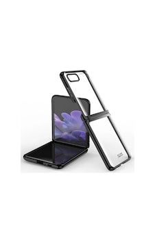 Newface Samsung Galaxy Uyumlu Z Flip 4 Kılıf Fold Element Kapak Semeglbl - 36 - Siyah Sıyah