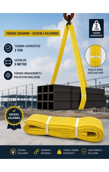 5 Metre 3 Ton Çeker Sapan Halat Zekioğlu Group Flat Webbing Sling Gözlü Polyester Sapan 3000kg Taşıma Kapasiteli 5 5 Metre 3 Ton Çeker Sapan Halat Zekioğlu Group Flat Webbing Sling Gözlü Polyester Sapan 3000kg Taşıma Kapasiteli 5