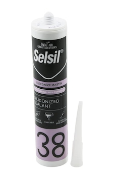 Selsil-38 Siyah Mastik Silikonize Akrilik Yeni Formül 500g- 25'li Paket