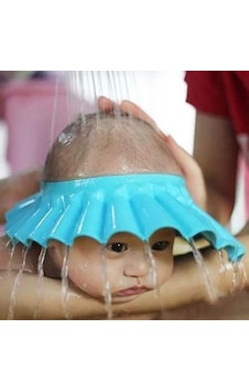 Bebek Banyo Şapkası Mavi Çok Renkli Bebek Banyo Şapkası Mavi Çok Renkli