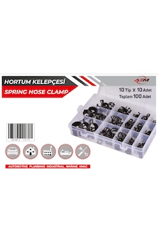 Araç Hortum Kelepçe Seti 10 Tip - 100 Adet Araç Hortum Kelepçe Seti 10 Tip - 100 Adet
