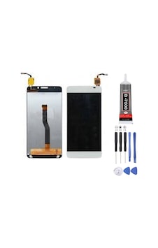 General Mobile Gm 4g Uyumlu Lcd Ekran Çıtasız Beyaz + Montaj Kiti