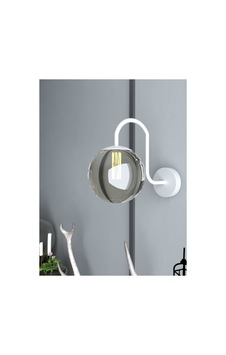Noa Pilli Modern Tasarımlı Beyaz Kasa Füme Cam Kıvrak Duvar Aplik Beyaz-füme Noa Pilli Modern Tasarımlı Beyaz Kasa Füme Cam Kıvrak Duvar Aplik Beyaz-füme