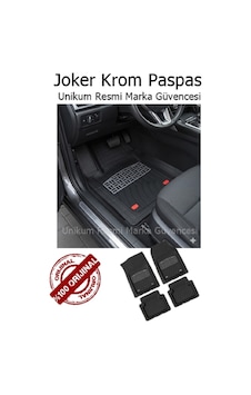 Toyota Fortuner Uyumlu Yeni Nesil Krom Joker Siyah Eva Oto Paspas Su Geçirmez Kaymaz Yüzey