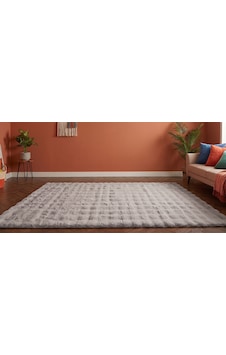 Bubble Tavşan Tüyü Gri Yumuşak Yıkanabilir Tabanlı Peluş Halı Bubble Tavşan Tüyü Gri Yumuşak Yıkanabilir Tabanlı Peluş Halı