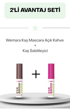 Wemara Kaş Mascara Açık Kahve - Kaş Sabitleyici Fırsat Seti Wemara Kaş Mascara Açık Kahve - Kaş Sabitleyici Fırsat Seti