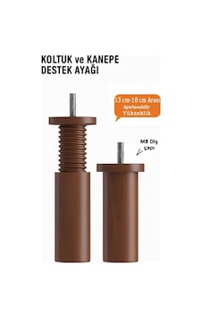 13 Cm-18 Cm Arası Ayarlanabilen Kanepe Ve Koltuk Destek Ayağı Ceviz Ceviz 13 Cm-18 Cm Arası Ayarlanabilen Kanepe Ve Koltuk Destek Ayağı Ceviz Ceviz