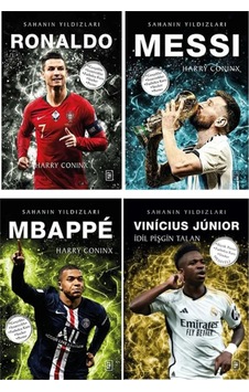 Ronaldo - Messi - Mbappe - Vinícius Júnior Sahanın Yıldızları Poster Kart Sticker Ronaldo - Messi - Mbappe - Vinícius Júnior Sahanın Yıldızları Poster Kart Sticker