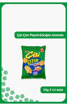 Çizi Çıtır - Peynir&soğan Aromalı - 50 Gram - 14 Adet Çizi Çıtır - Peynir&soğan Aromalı - 50 Gram - 14 Adet