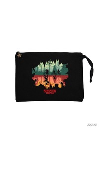 Stranger Things On Forest Siyah Clutch Astarlı Cüzdan / El Çantası Stranger Things On Forest Siyah Clutch Astarlı Cüzdan / El Çantası