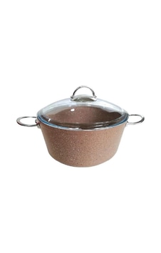 Remetta Granit 28 CM Derin Tencere Kahverengi
