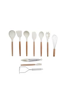 Qerhome 10 Parça Silikon Servis Seti Patates Ezecekli Kremrengi Qerhome 10 Parça Silikon Servis Seti Patates Ezecekli Kremrengi