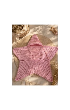 El Yapımı Yıldız Bebek Kundak Kapüşonlu Örgü Yenidoğan Battaniyesi Pembe El Yapımı Yıldız Bebek Kundak Kapüşonlu Örgü Yenidoğan Battaniyesi Pembe