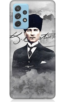 Samsung Galaxy A52 Uyumlu Atatürk Portresi Desenli Silikon Kılıf Samsung Galaxy A52 Uyumlu Atatürk Portresi Desenli Silikon Kılıf