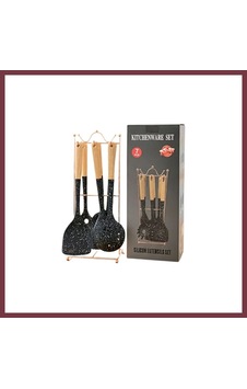 Storeşahin 7 Parça Ahşap Saplı Silikon Mutfak Seti Shn0720 Storeşahin 7 Parça Ahşap Saplı Silikon Mutfak Seti Shn0720