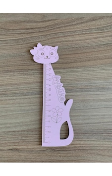 Kedi Şekilli Ahşap Cetvel 3'lü Pembe Kedi Şekilli Ahşap Cetvel 3'lü Pembe