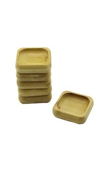 6 Adet 9x9cm Kare Ahşap Bambu Çerezlik - Lokumluk Kase Derinlik: 1.8cm Çok Renkli 6 Adet 9x9cm Kare Ahşap Bambu Çerezlik - Lokumluk Kase Derinlik: 1.8cm Çok Renkli