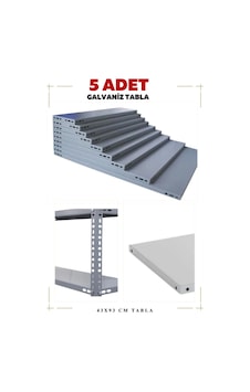 5 Adet Galvaniz Çelik Raf Tablası - Depo, Arşiv, Kiler, Dosya, Market Rafı 43x93 Cm-0.70 Mm 5 Adet Galvaniz Çelik Raf Tablası - Depo, Arşiv, Kiler, Dosya, Market Rafı 43x93 Cm-0.70 Mm