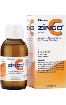 Zinco C Vitamini Sıvı Takviye Edici Gıda 100 ML