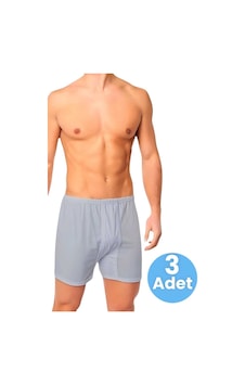 Uniquetrenders Erkek Rahat Kesim Paçalı Pamuklu Külot Boxer 3'lü Set Gri Uniquetrenders Erkek Rahat Kesim Paçalı Pamuklu Külot Boxer 3'lü Set Gri