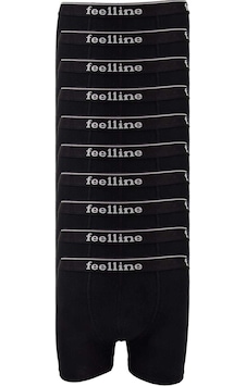 10 Adet Feelline Siyah Pamuklu Doğal Likralı Erkek Boxer M Siyah 10 Adet Feelline Siyah Pamuklu Doğal Likralı Erkek Boxer M Siyah