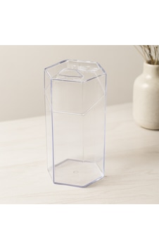 Kapaklı Makyaj Fırça Organizeri 6 Bölmeli Mika Kristal Plastik 10x8.9x20 Cm Açık Ahşap Kapaklı Makyaj Fırça Organizeri 6 Bölmeli Mika Kristal Plastik 10x8.9x20 Cm Açık Ahşap