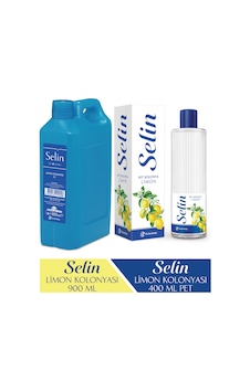 Selin 80 Derece Limon Kolonyası Bidon 900 ML + Limon Kolonyası Pet Şişe 400 ML