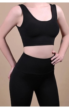 Selin Beauty My Crown Kadın Siyah Toplayıcı Askılı Crop Xs Beden Siyah XS
