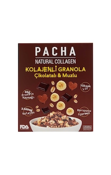 2 Adet Pacha Doğal Proteinli Çikolata Muzlu Kolajenli Granola 300 G