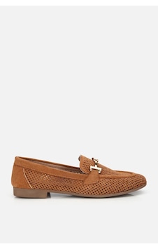 Yaya Kadın Taba Süet Tokalı Zımba Detaylı Loafer Yaya Kadın Taba Süet Tokalı Zımba Detaylı Loafer