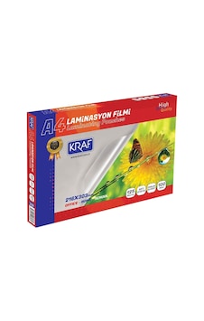 Kraf Laminasyon Filmi Parlak A4 125mıc 100lü A4 Genel Kraf Laminasyon Filmi Parlak A4 125mıc 100lü A4 Genel