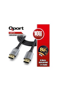Qport Q-dp104 Dısplayport 1.4v 10mt Kablo Qport Q-dp104 Dısplayport 1.4v 10mt Kablo