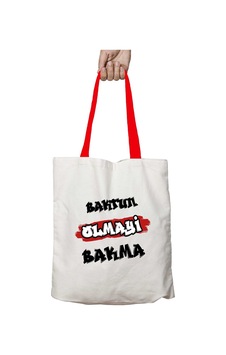 Art Hediye Kırmızı Kulplu Baktun Olmayi Bakma Yıkanabilir Omuz Çanta Çok Renkli Art Hediye Kırmızı Kulplu Baktun Olmayi Bakma Yıkanabilir Omuz Çanta Çok Renkli