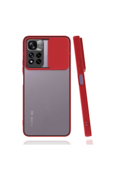 Noktaks - Redmi Note 11 Pro Plus 5g Uyumlu - Kılıf Slayt Sürgülü Arkası Buzlu Lensi Kapak - Kırmızı Kırmızı Noktaks - Redmi Note 11 Pro Plus 5g Uyumlu - Kılıf Slayt Sürgülü Arkası Buzlu Lensi Kapak - Kırmızı Kırmızı