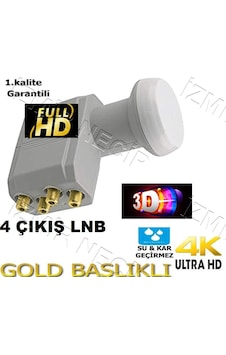 Full Hd 4K 3D Lnb 4 Lü Quad 4 Çıkışlı Lnb Full Hd 3D 4K Gold Full Hd 4K 3D Lnb 4 Lü Quad 4 Çıkışlı Lnb Full Hd 3D 4K Gold