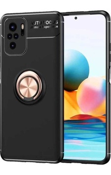 Xiaomi Redmi Note 10s Kılıf Zore Ravel Silikon Kapak Siyah-Rose Gold Xiaomi Redmi Note 10s Kılıf Zore Ravel Silikon Kapak Siyah-Rose Gold