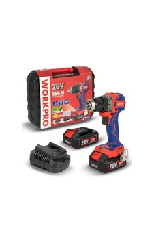 Workpro Wp390023 20volt 4.0ah Li-ion 65nm. Çift Akülü Kömürsüz Profesyonel Şarjlı Matkap Workpro Wp390023 20volt 4.0ah Li-ion 65nm. Çift Akülü Kömürsüz Profesyonel Şarjlı Matkap