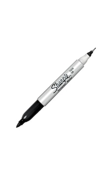 Sharpie Permanent Marker Twin Çift Uçlu Kalem Siyah Sharpie Permanent Marker Twin Çift Uçlu Kalem Siyah
