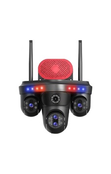 Es-705 Smart Güvenlik Kamerası 4 Lens Çakarlı Alert Sirenli Wi-fi Ptz Diğer