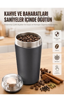 Yeni Nesil Kahve Ve Baharat Öğütücü Paslanmaz Çelik Kahve Değirmeni - 8912733434330 Diğer