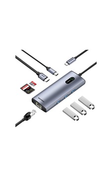 Rocoren 8 Portlu 4k 30hz Gigabit Ethernet Sd Tf Kart Okuyuculu 3 Usb3.0 Pd 100w Destekli Hub Çoklayı Sku: Mır8690010136817