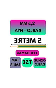 2,5 Mm Nya Kablo, 5 Metre Uzunlukta Sarı-yeşil Renk Seçeneği 2,5 Mm Nya Kablo, 5 Metre Uzunlukta Sarı-yeşil Renk Seçeneği