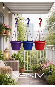 3 Adet Askılı Dekoratif Saksı - Askılar Dahil- 18 Cm X 12 Cm 3 Adet Askılı Dekoratif Saksı - Askılar Dahil- 18 Cm X 12 Cm