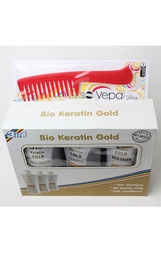 Bio Keratin Gold Şampuan + Saç Kremi ve Keratin 700 ML + Vepa Tarak Bio Keratin Gold Şampuan + Saç Kremi ve Keratin 700 ML + Vepa Tarak