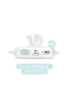Sleepy Bio Natural Yenidoğan Islak Havlu 40'lı X 12 Adet Tekli Sleepy Bio Natural Yenidoğan Islak Havlu 40'lı X 12 Adet Tekli
